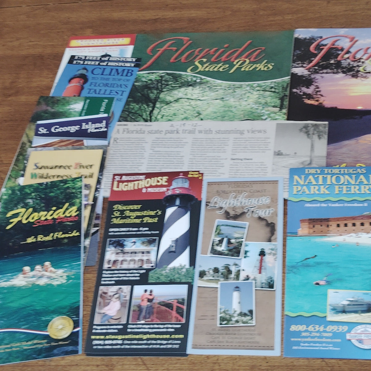 Florida Travel Ephemera Lot: State Parks & Lighthouses Brochures 2009