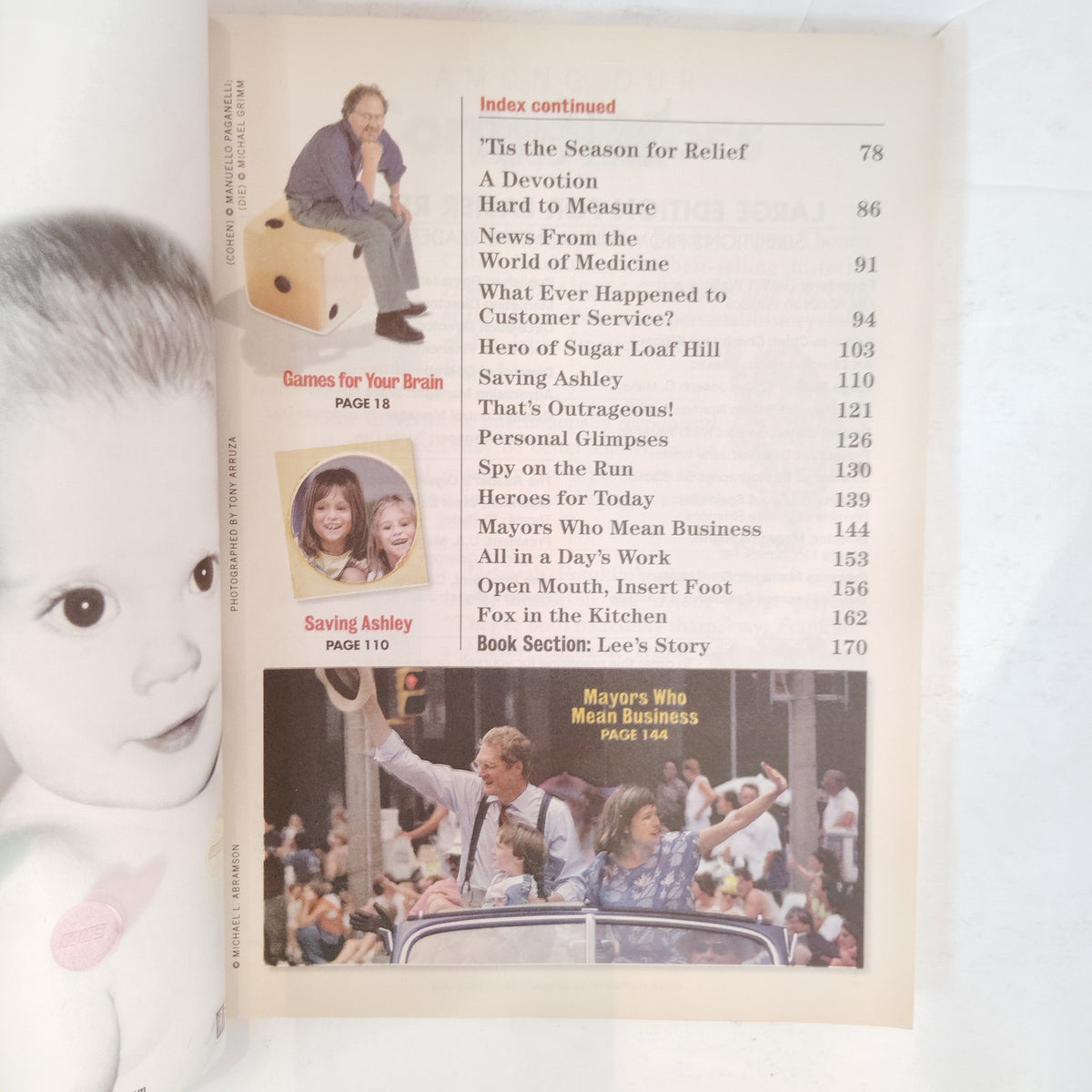 Reader's Digest Large Edt December 1998 Large Print, Music of Hope, Bill Clinton