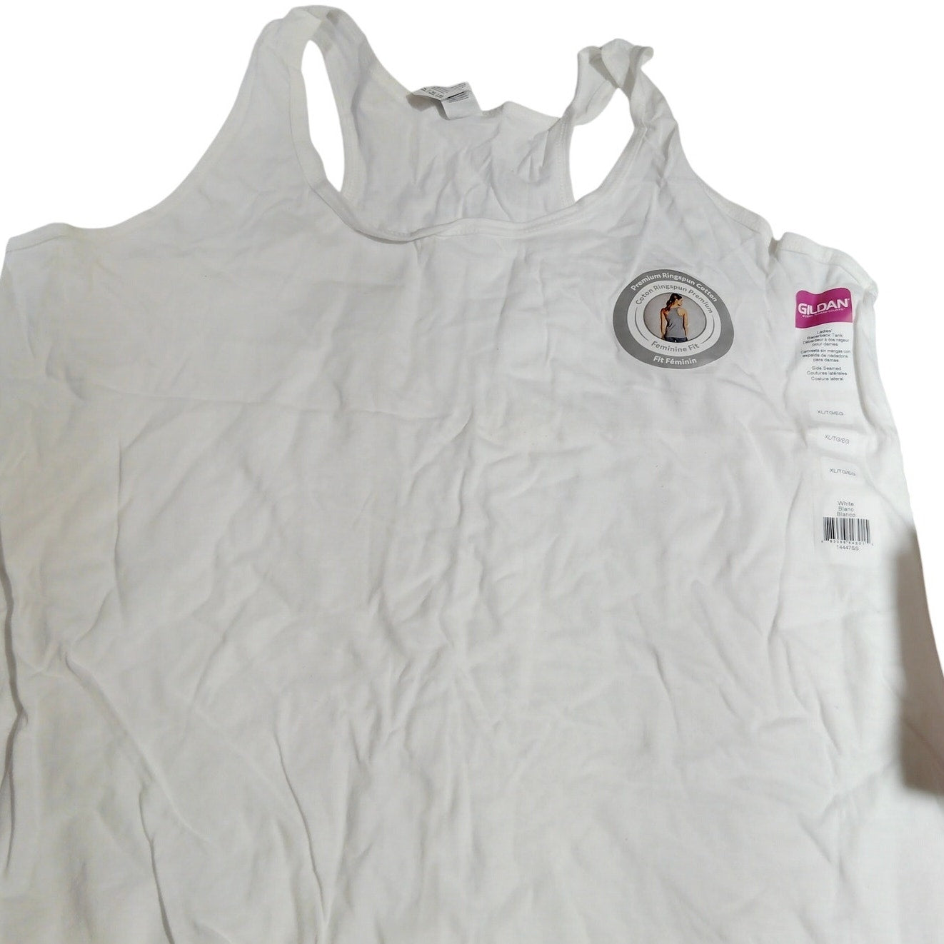 Gildan Ladies Racerback Tank – XL – White
