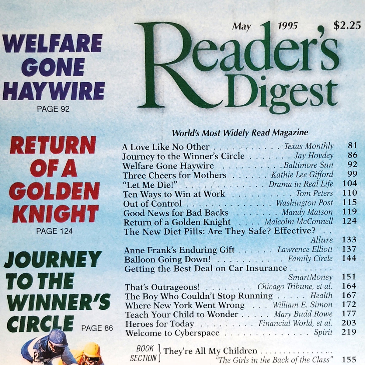 Reader's Digest May 1995 Magazine Welfare Gone Haywire Vintage Back Issue