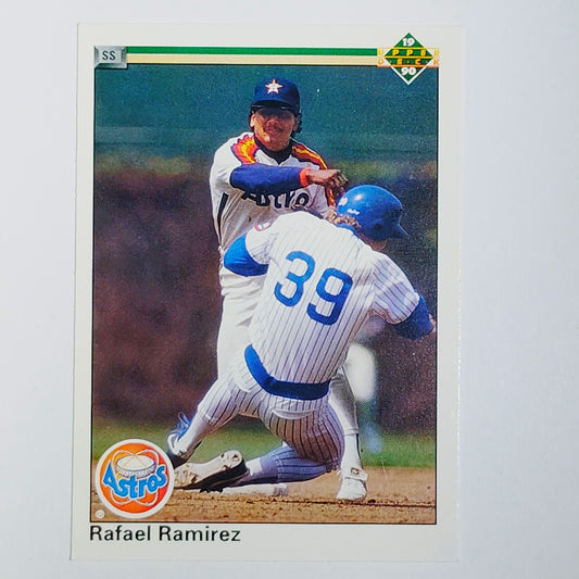 1990 Upper Deck Rafael Ramirez #144 Houston Astros Shortstop Double Play - VG/EX