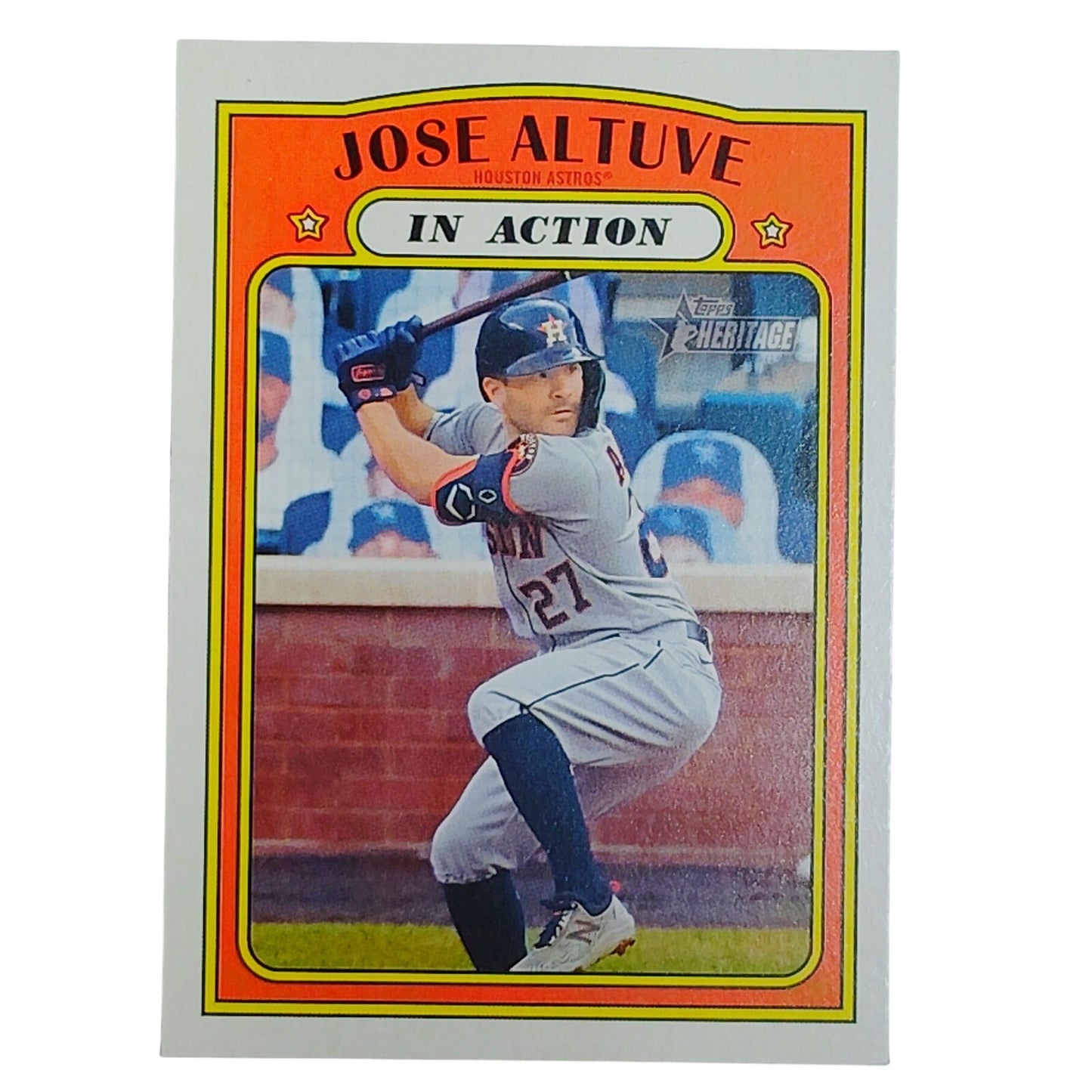 2021 Topps Heritage #44 Jose Altuve In Action Houston Astros 2B - VG/EX