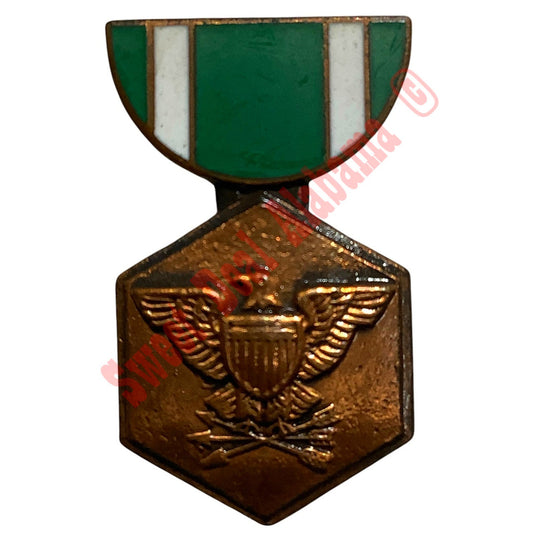 Navy & Marine Corps Commendation Medal , Mini, Hat/Lapel Pin 1-1/8"H x 11/16"W