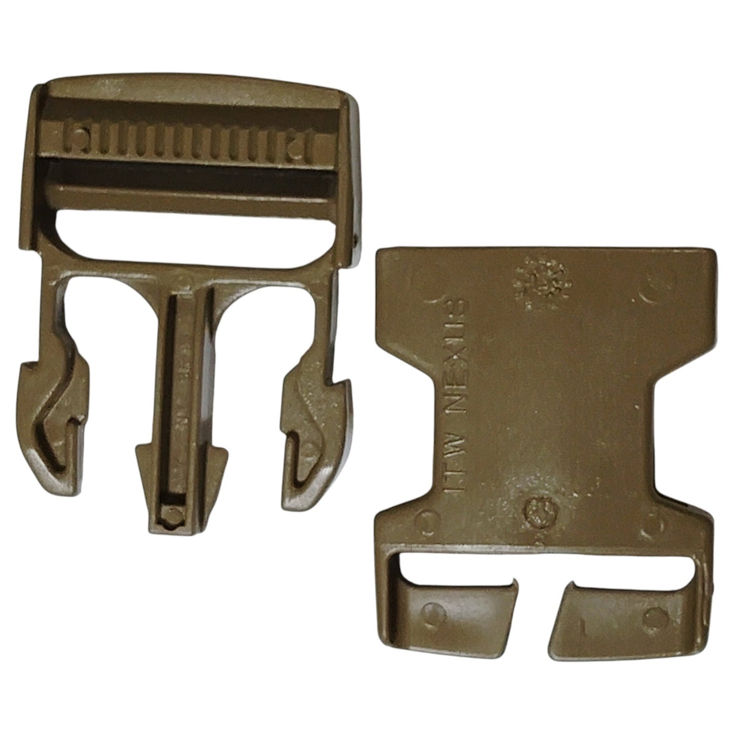 ITW Nexus Side-Release Buckles – 1½", Coyote, High-Strength Polymer, Qty 1 Set