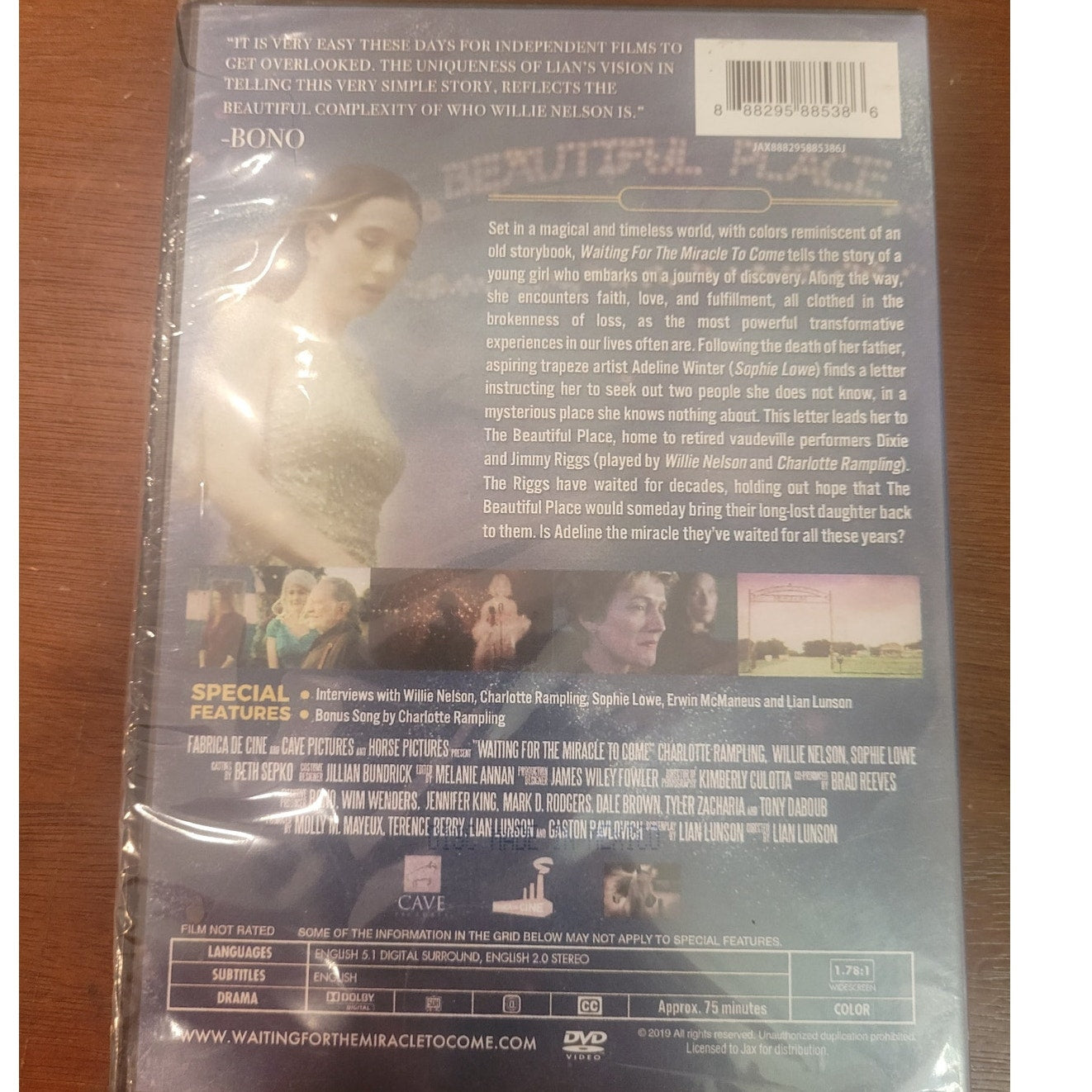 Waiting for the Miracle to Come DVD 2019 Drama, Willie Nelson Charlotte Rampling