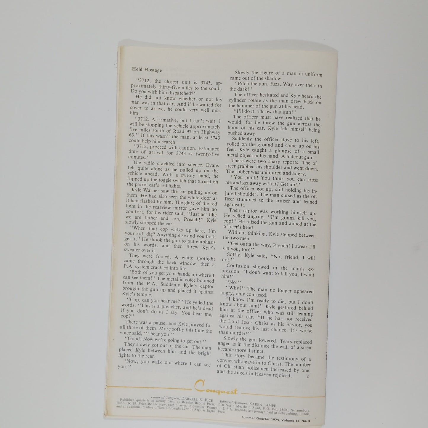 Conquest Summer 1979, 9 of 13-Part Weekly Christian Publication, 36 Pg
