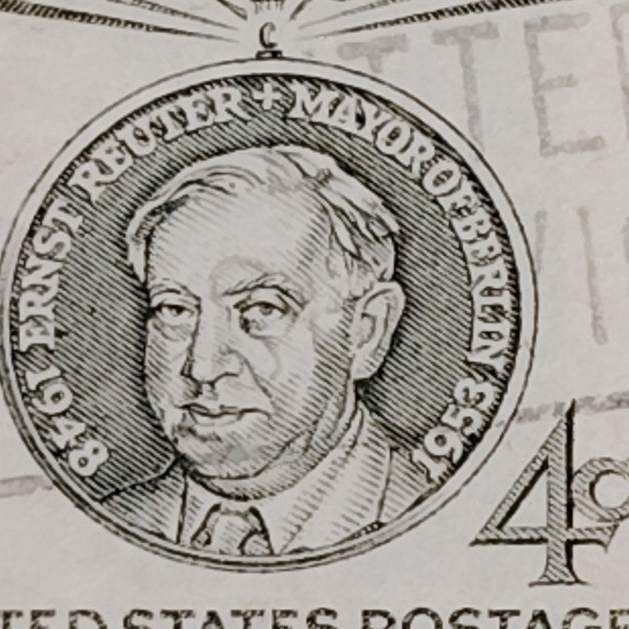 1959 Scott #1136 – 4¢ Ernst Reuter / Champion of Liberty – Canceled