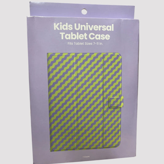GEMS Kids “Zig Zag” Universal Tablet Case – Purple/Green – 7–11 Inch