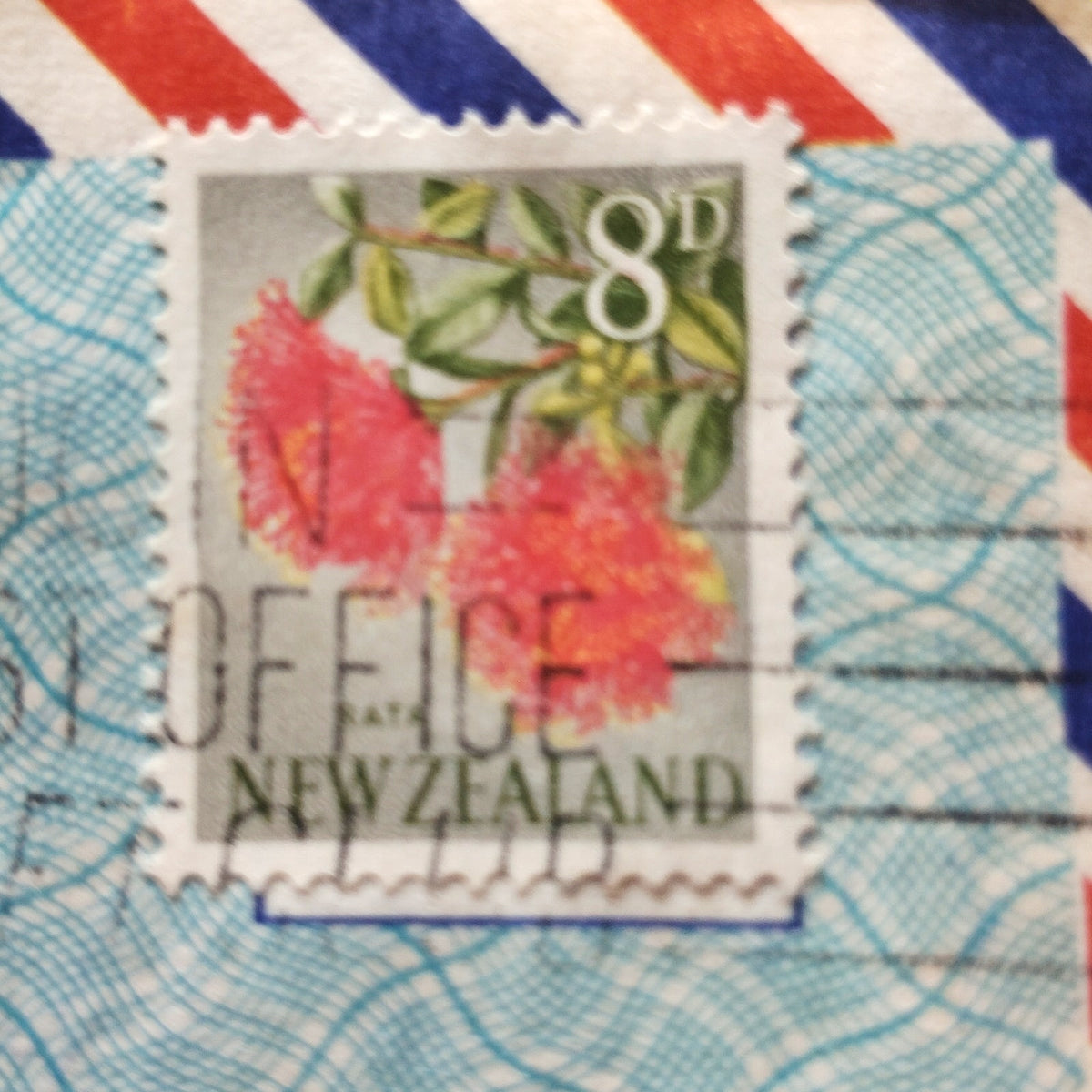 1966 New Zealand Aerogramme Cover 8d Rata Stamp Pohutu Geyser Auckland Cancel