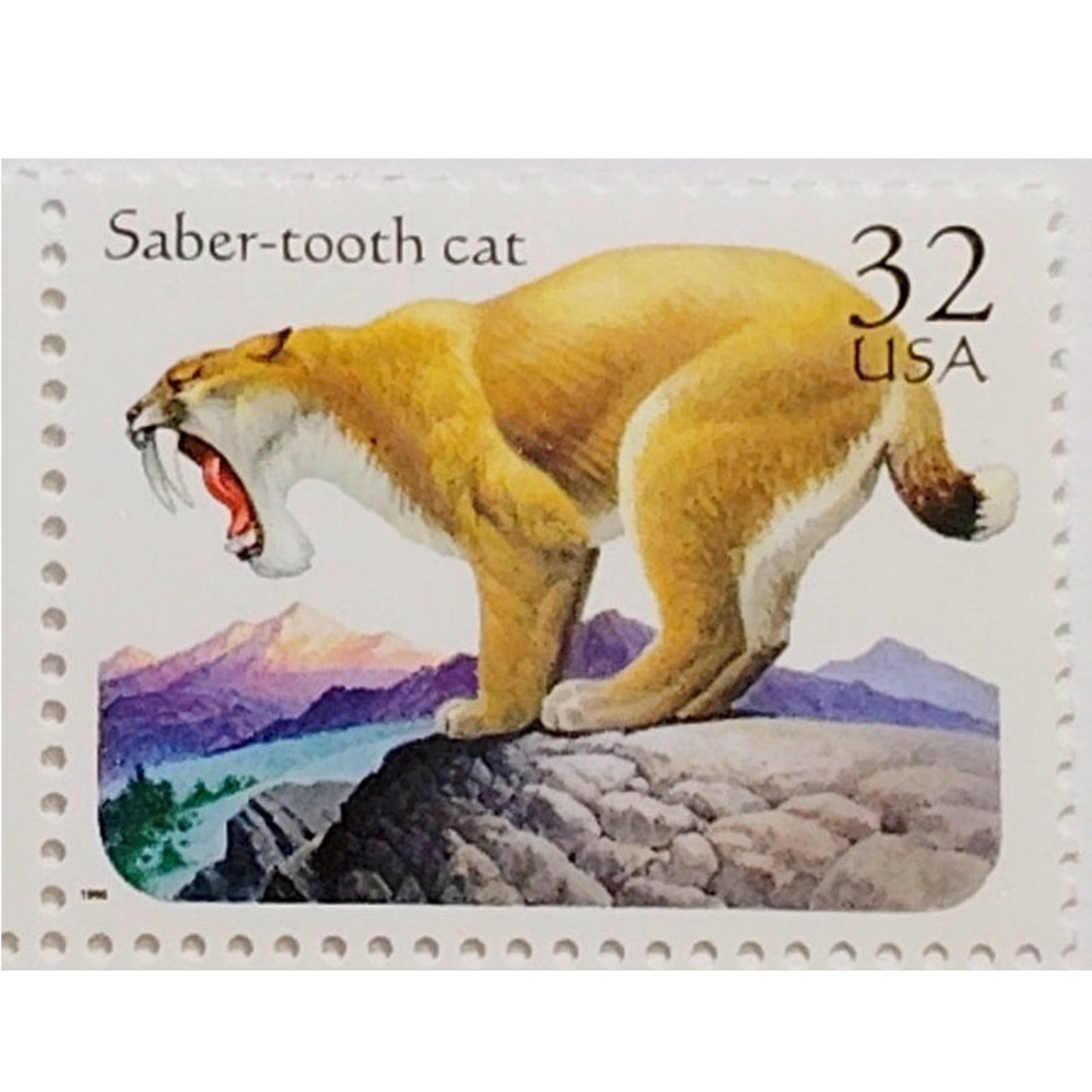 Block of 4 – 1996 USA 32¢ Prehistoric Animals MNH Scott 3080a Commemorative Set