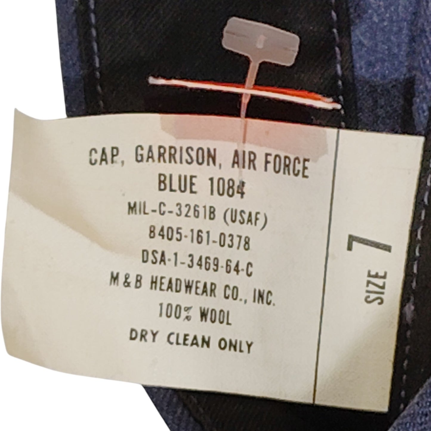 1964 U.S. Air Force Blue 1084 Garrison Cap – Size 7, NWT, M&B Headwear Co.
