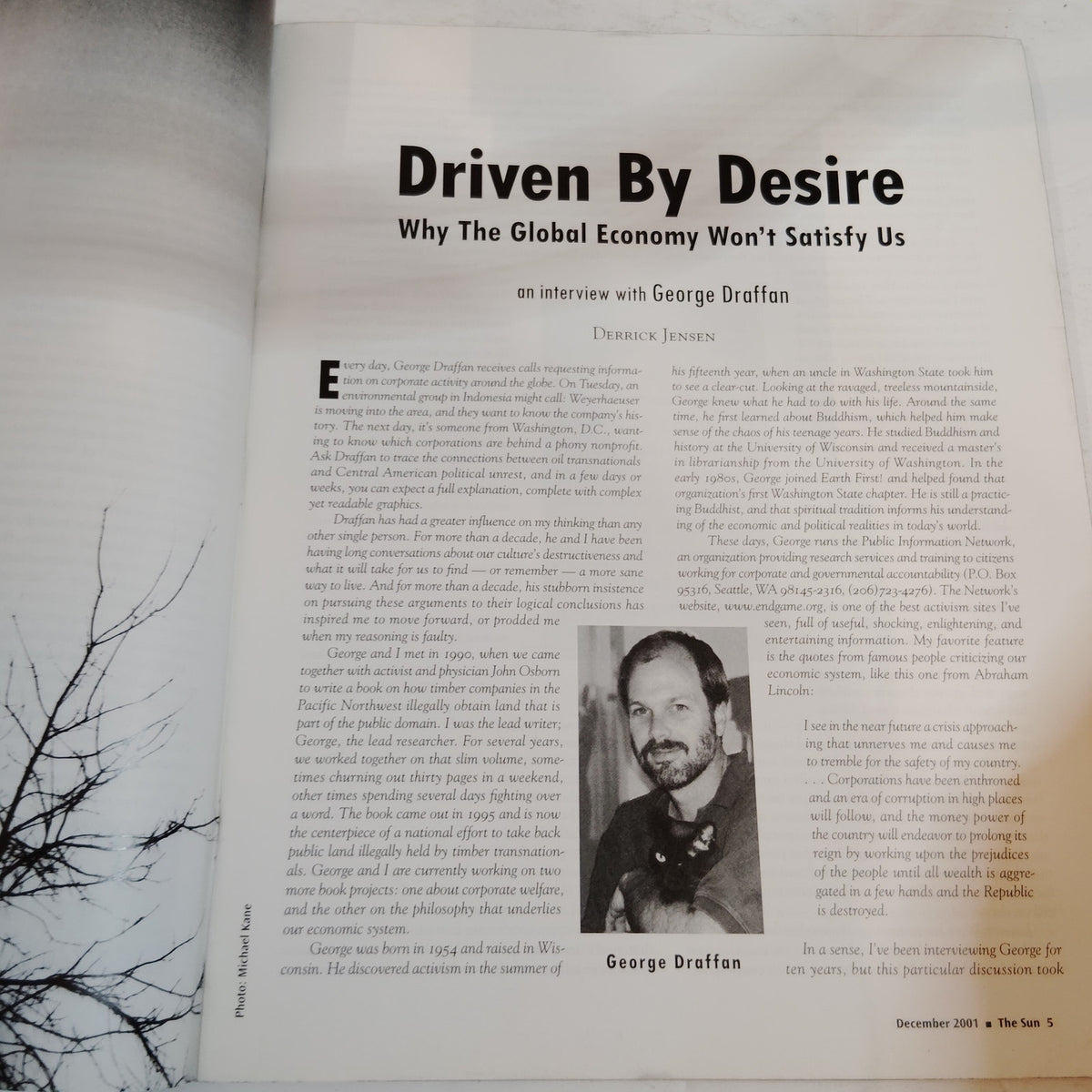 The Sun Magazine - December 2001, Issue 312 - Vintage Literary Journal