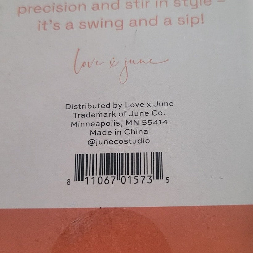 Love X June Par-Tee Time Golf Cocktail Stir Swizzle Sticks & Holder Set