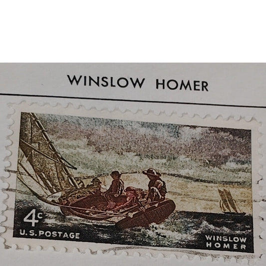 1962 Scott #1205 – 4¢ Winslow Homer / Breezing Up – Canceled