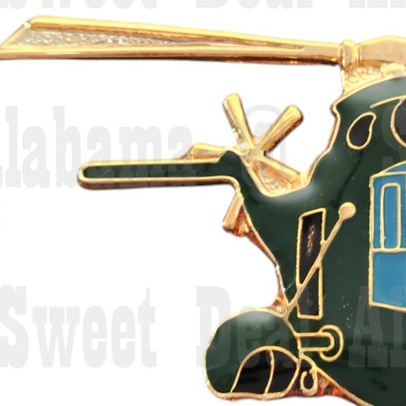 Sea Stallion CH-53 Helicopter Collector Hat, Lapel, Brooch Pin 1-7/8"W x 1"H