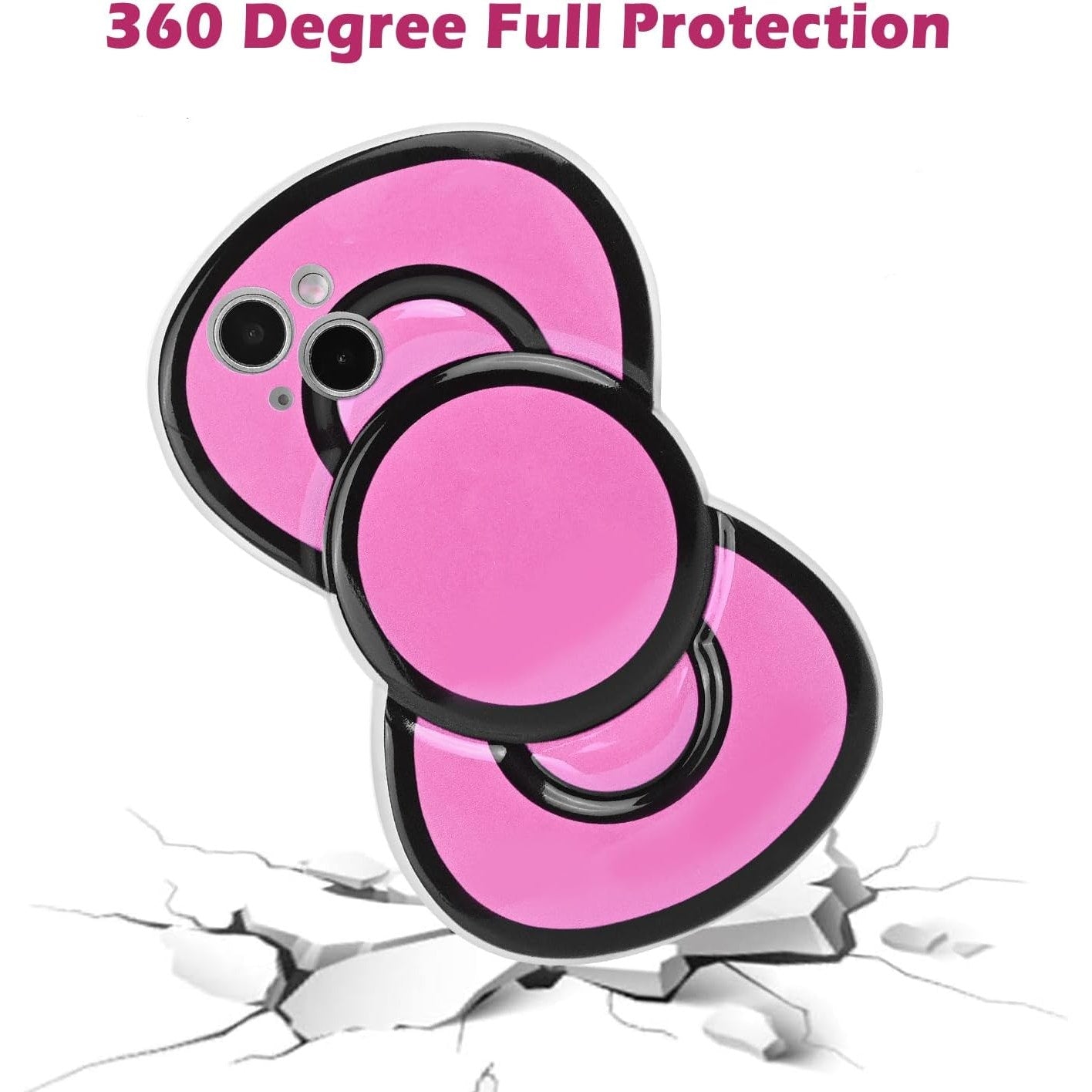 3D Bow Silicone Case for iPhone 12 Pink Protective Cover – NIP