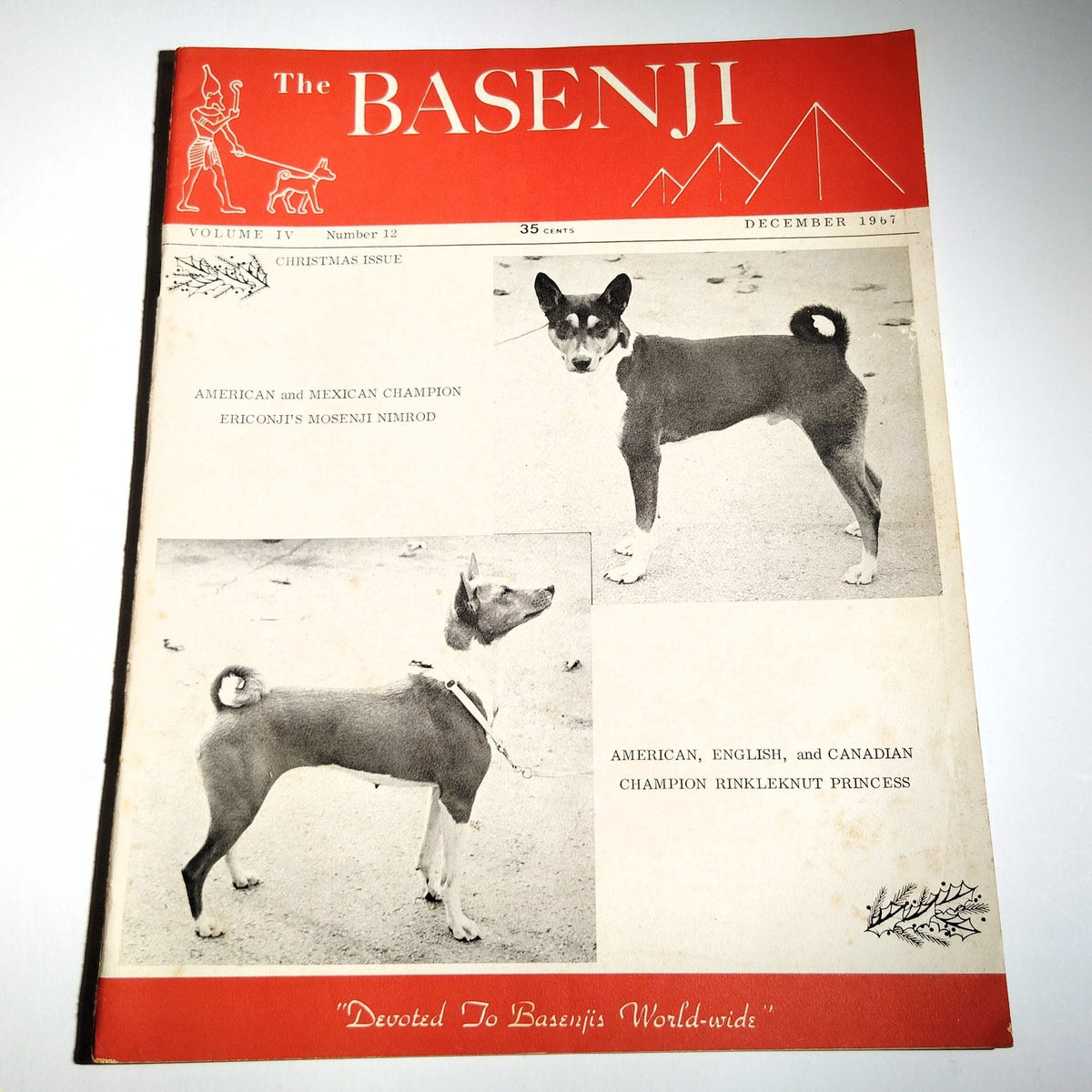Vintage The Basenji Dog Magazine December 1967 Christmas Issue Vol IV No 12