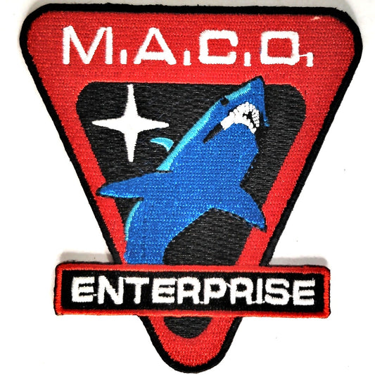 Star Trek Enterprise MACO Shark Patch 3‑5/8" × 3‑3/8" Sew‑On