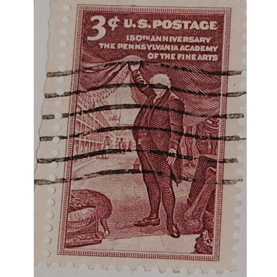 1955 3¢ PA Academy of the Fine Arts Stamp - Scott #1064 – Charles Willson Peale