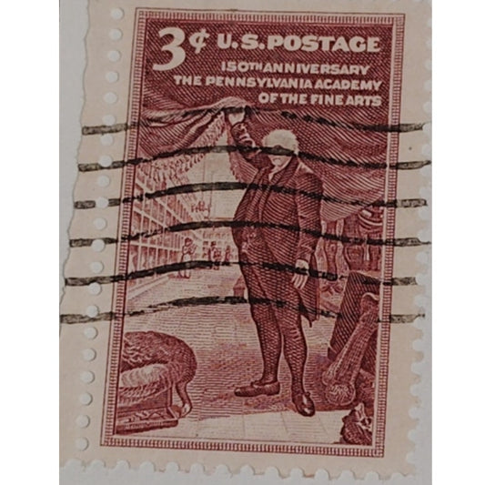 1955 3¢ PA Academy of the Fine Arts Stamp - Scott #1064 – Charles Willson Peale