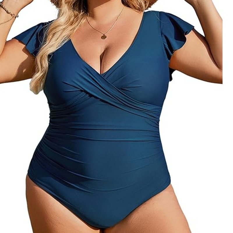 Blooming Jelly Tummy Control 1-Piece Full Coverage V-Neck XL (12)