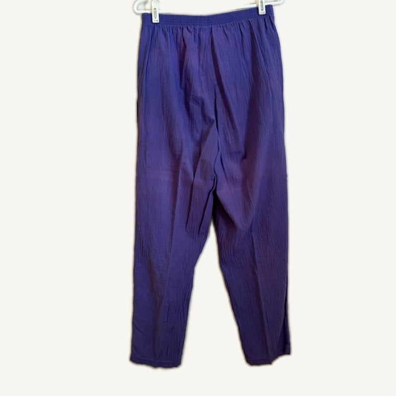 Blair Style Studio 3-Piece Purple & Blue Outfit Set - Tank, Button-Up, Pants L