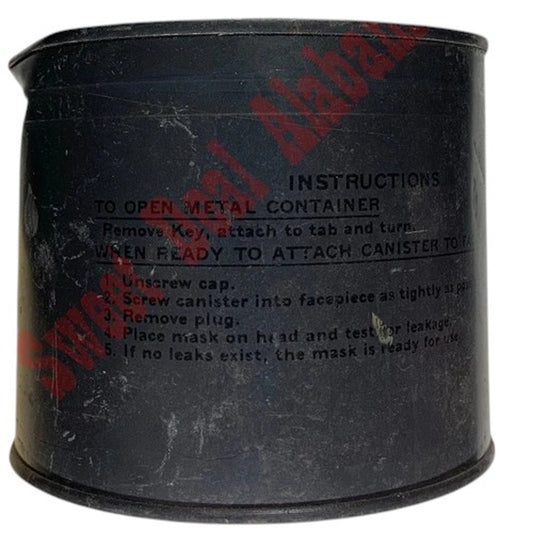 Vintage U.S. M11 Gas Mask Canister Filter – BS-11079-10, 250GM, 4-5/8"D (No Key)