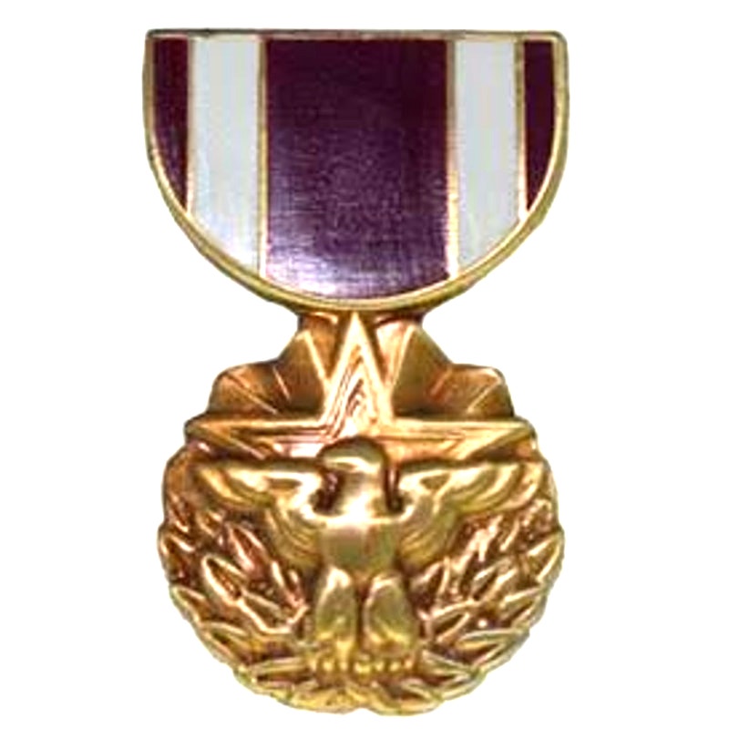 U.S. Meritorious Service Medal (MSM) Mini Novelty Hat, Lapel Pin 1‑1/8" × 3/4"