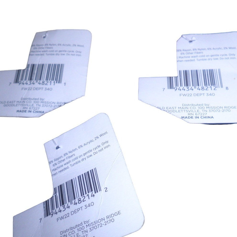 3-PK Old east Main Co., Ladies, One-Size, Cuffed Beanie Caps, Blended Materials