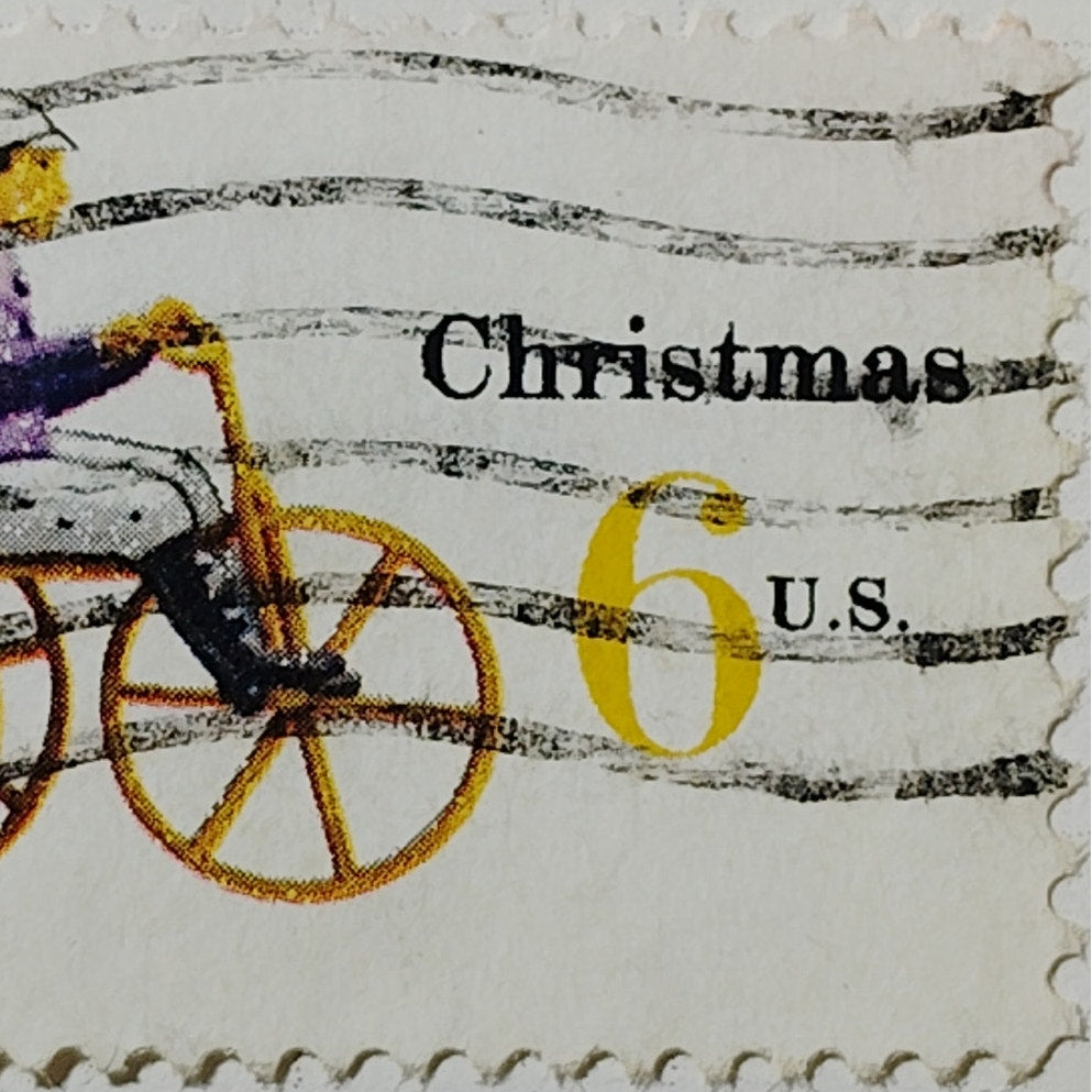1970 US 6c Christmas Toy Tricycle Contemporary Stamp #1417 Used Cancelled