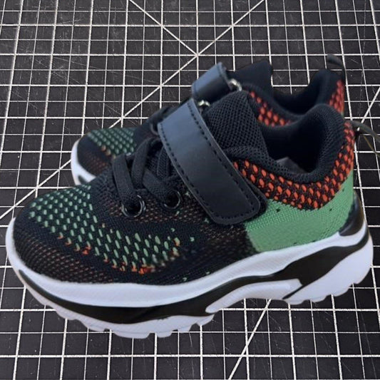 AosiFu Toddler Sneakers – 5T – Green Gradient Mesh – Boys Girls Athletic Shoes