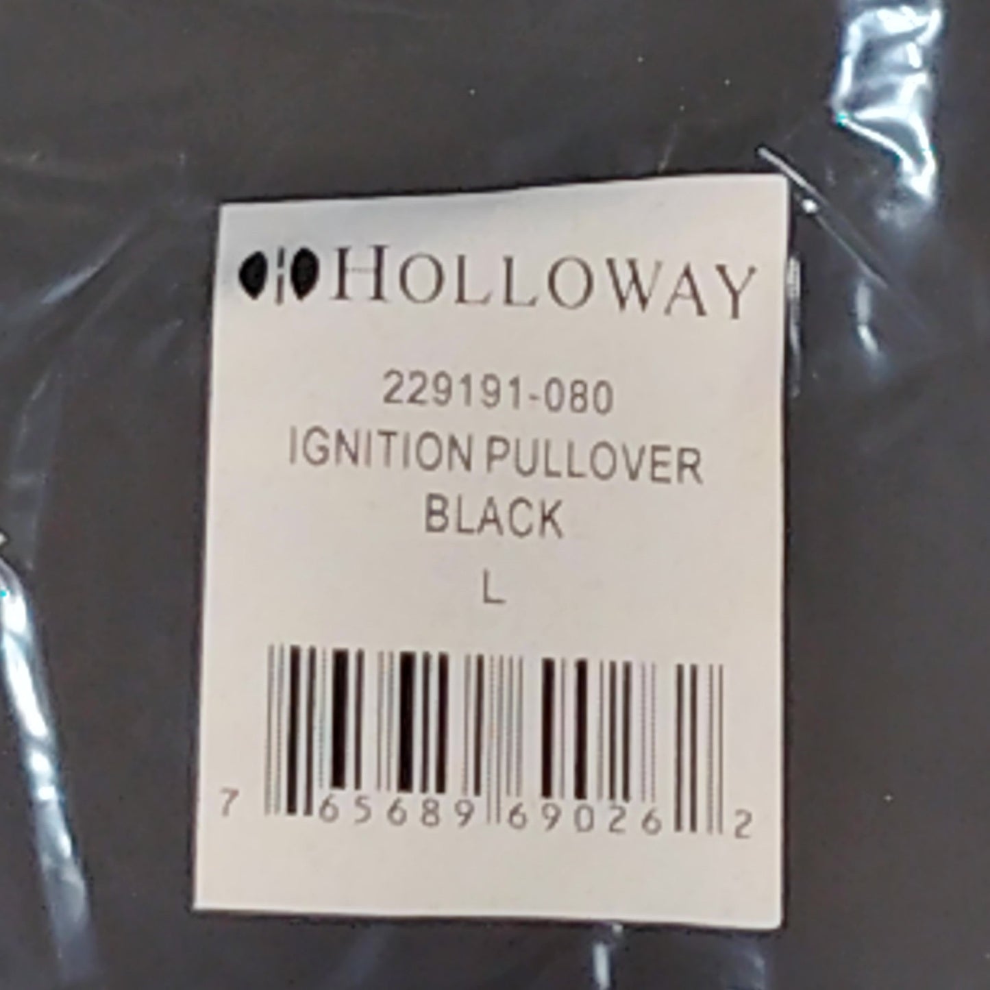 Holloway Adult Ignition Pullover Jacket, Black, Large - Golf, Coaching, Outdoors