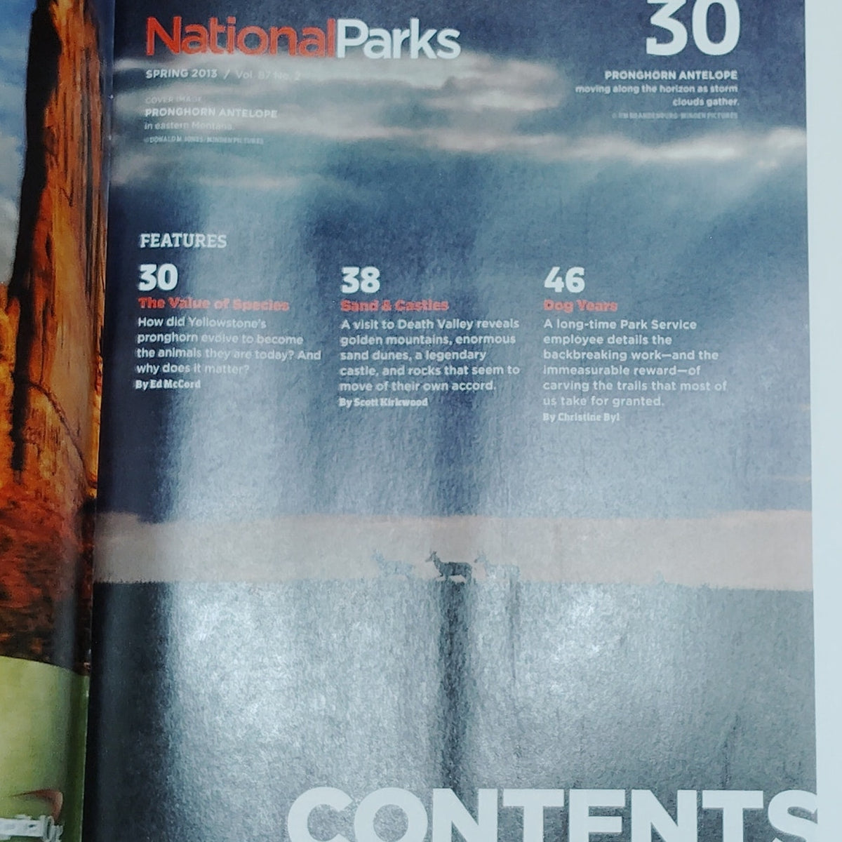 National Parks Magazine - Spring 2013 - Pronghorn Antelope Cover NPCA