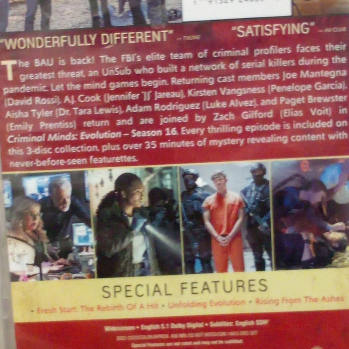 Criminal Minds: Evolution Season 16 DVD (2022) NIP w/ 35 Min of Special Features