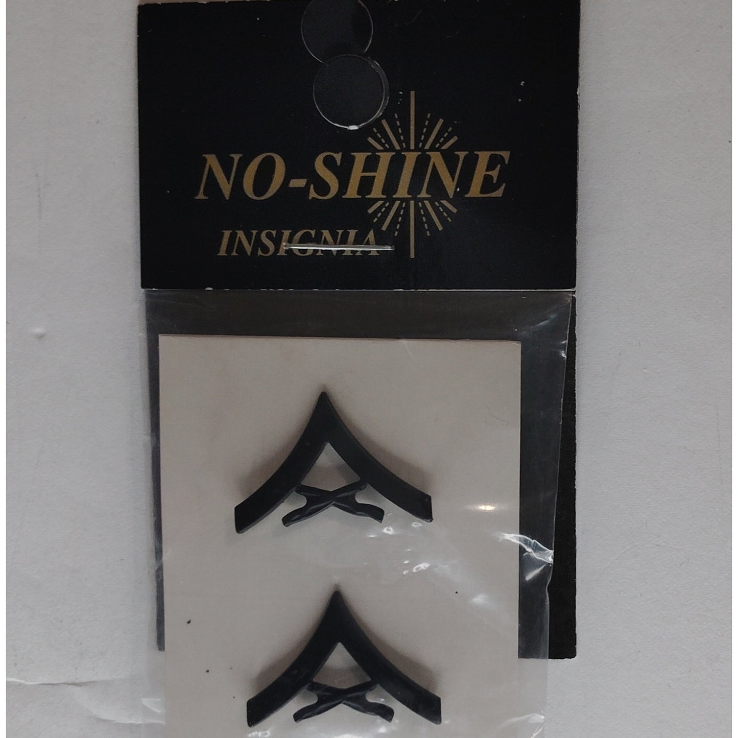 USMC Lance Corporal LCpl Rank Insignia Novelty Pins Subdued Black 7/8" × 5/8"
