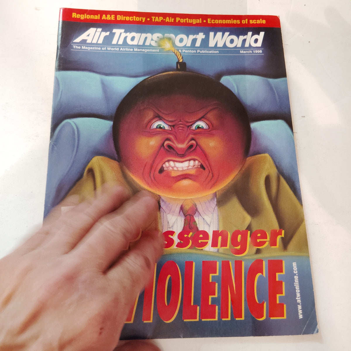 Air Transport World March 1998 Magazine "Passenger Violence" Vintage Aviation
