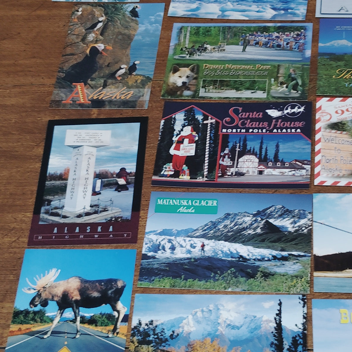Vintage Alaska & Yukon Postcard Collection (23 pcs)- Glaciers, Wildlife, History