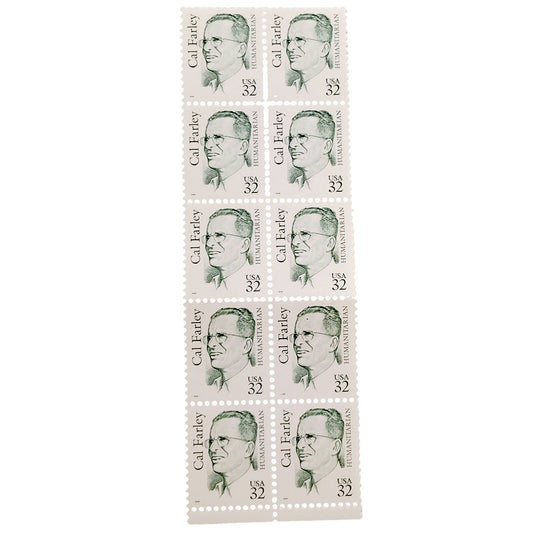 Block of 10 – 1996 USA 32¢ Cal Farley MNH Scott 2934 Great Americans