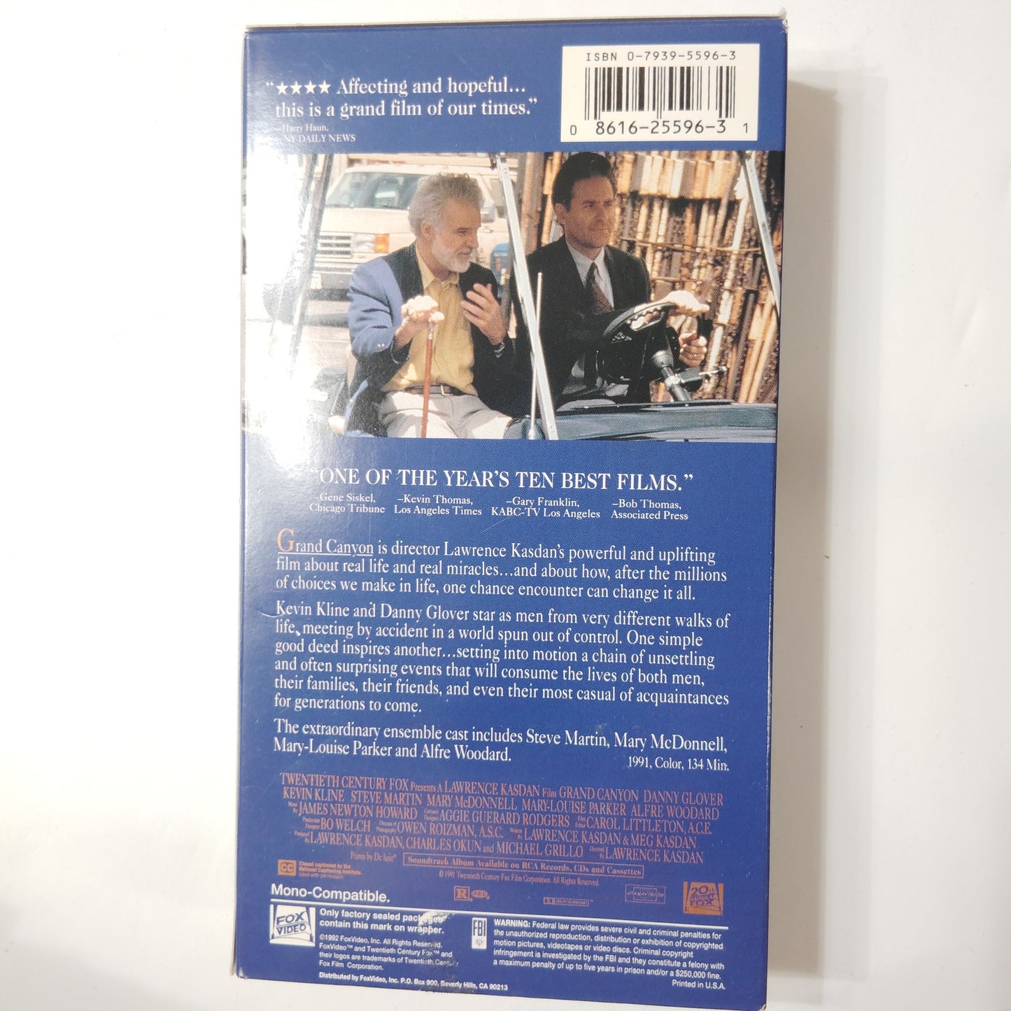 Grand Canyon VHS 1992 Kevin Kline Danny Glover Steve Martin Drama