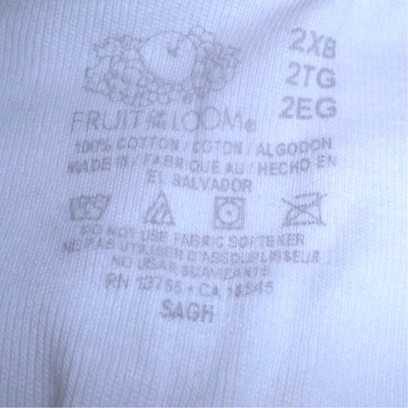 Fruit of the Loom Big Men's Tag-Free Cotton Briefs Underwear, 6 Pack White, XXL