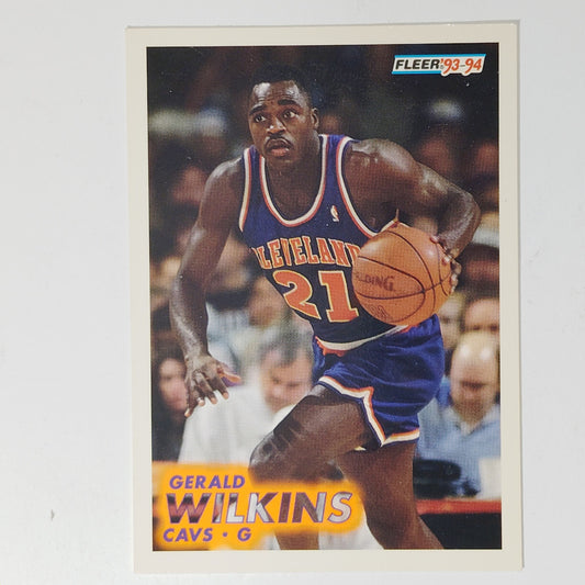 1993–94 Fleer Gerald Wilkins #41  Cleveland Cavaliers – Guard/Forward – NBA Card