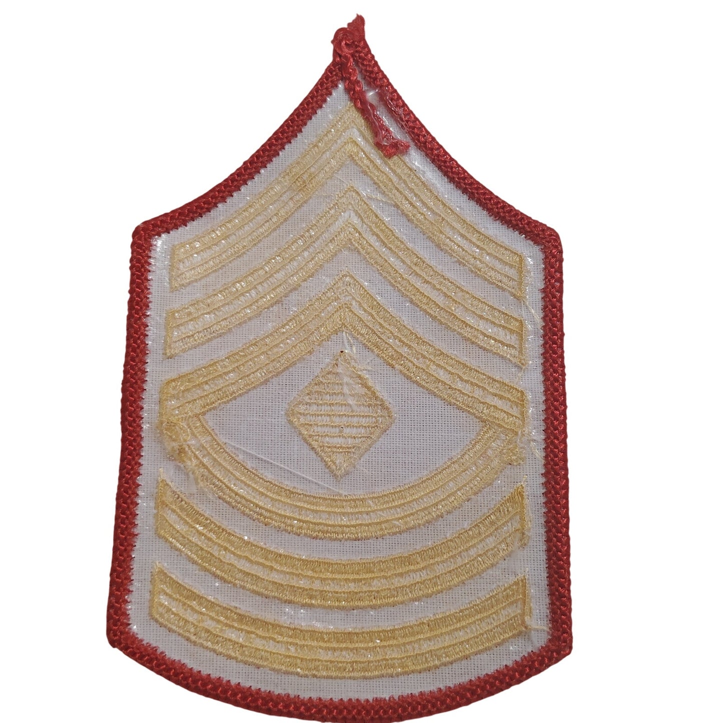 USMC First Sergeant E‑8 Chevron Patch – 4‑5/8" × 2.75"