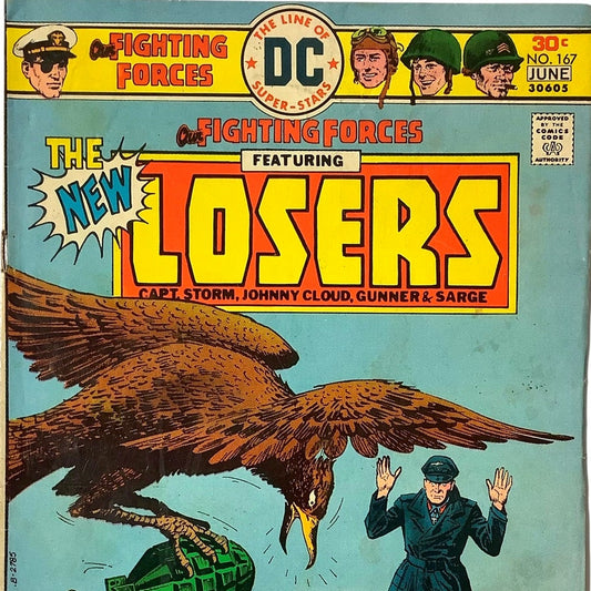 DC Comics, Our Fighting Forces #167, The Losers, Jun 1976, VF+ 8.5