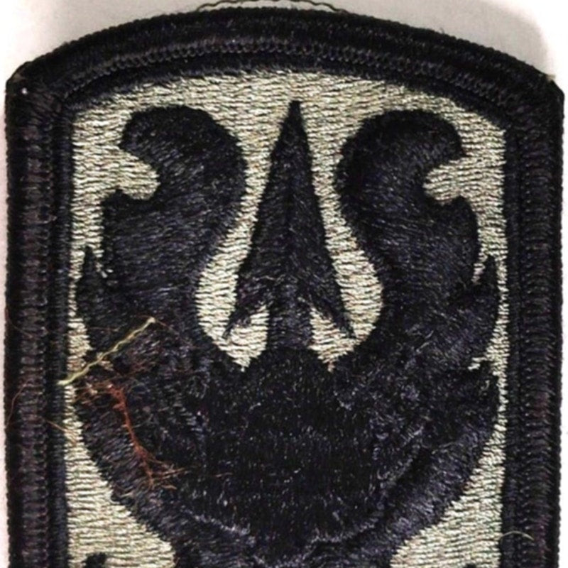 US Army 199th Infantry Brigade Patch Subdued 3" × 2" Hook‑Back