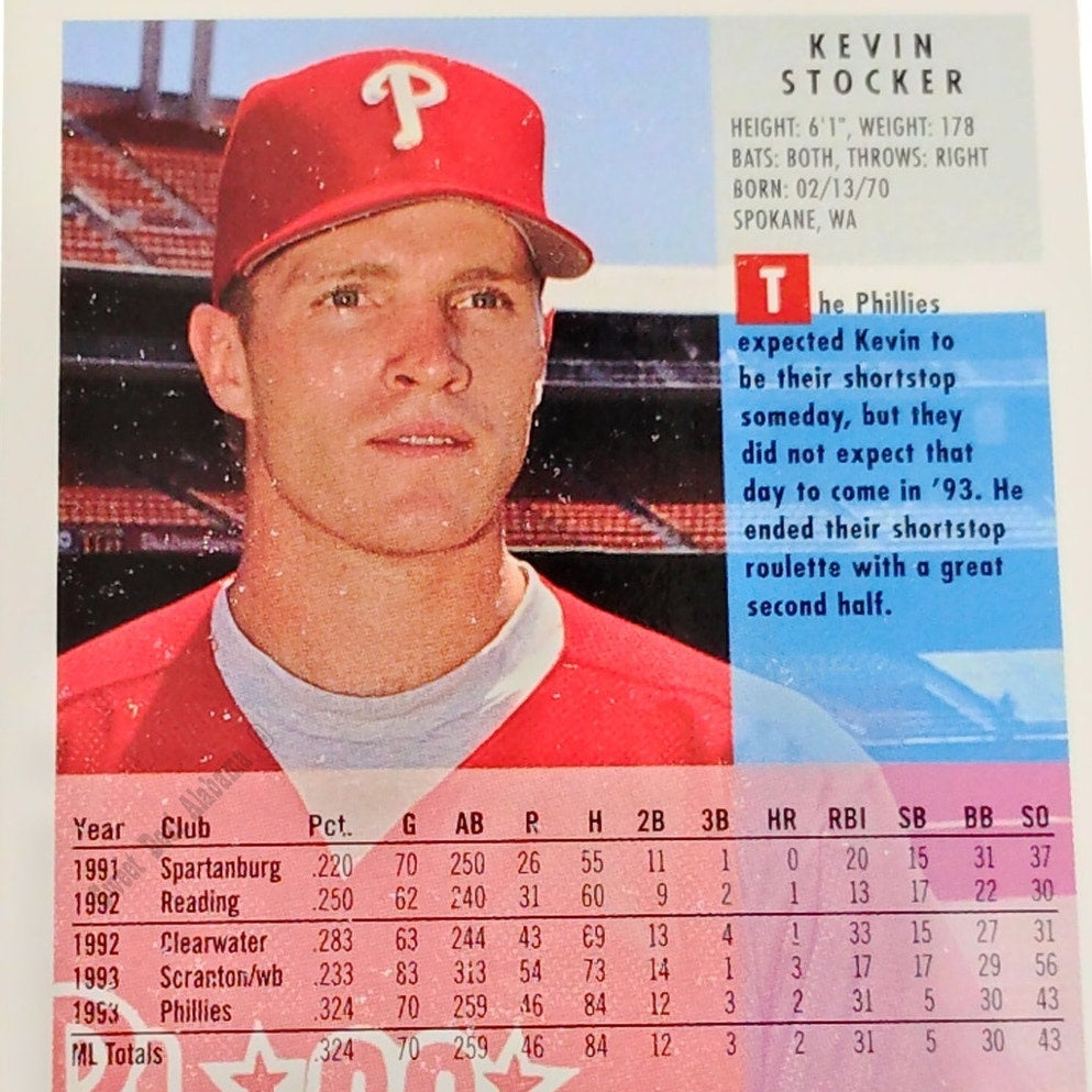 Kevin Stocker, Philadelphia Phillies #601, 1994 Fleer Baseball Collector's Card