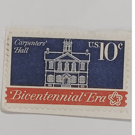 1974 Carpenters’ Hall Stamp – 10¢ – Mint Hinged – Bicentennial – Scott #1546