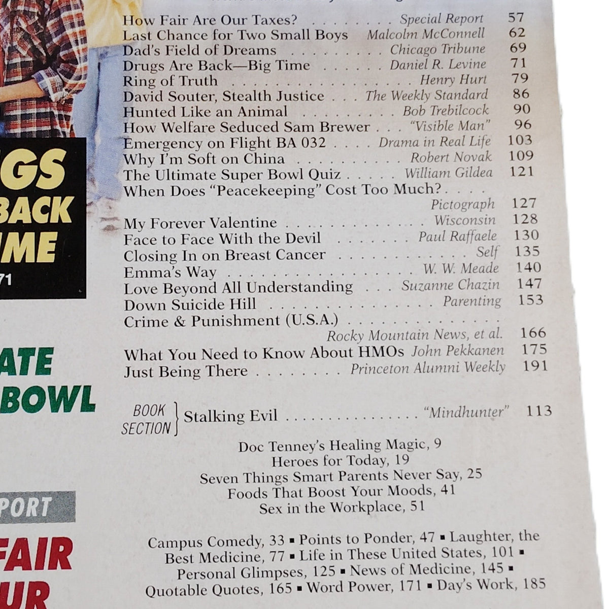 Reader's Digest February 1996 Magazine - 75th Year Drugs Are Back Big Time