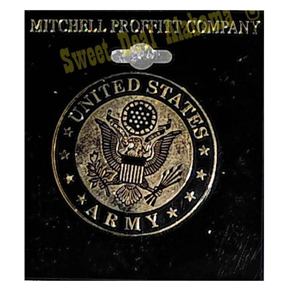 United States Army Badge Pin (Hat or Lapel), 1-1/2"D, By Mitchell Proffitt Comp.