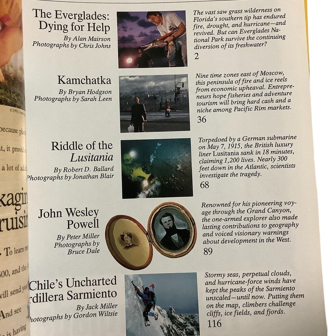 National Geographic Magazine April 1994 Vol.185, No.4, Kamchatka, Lusitania ...