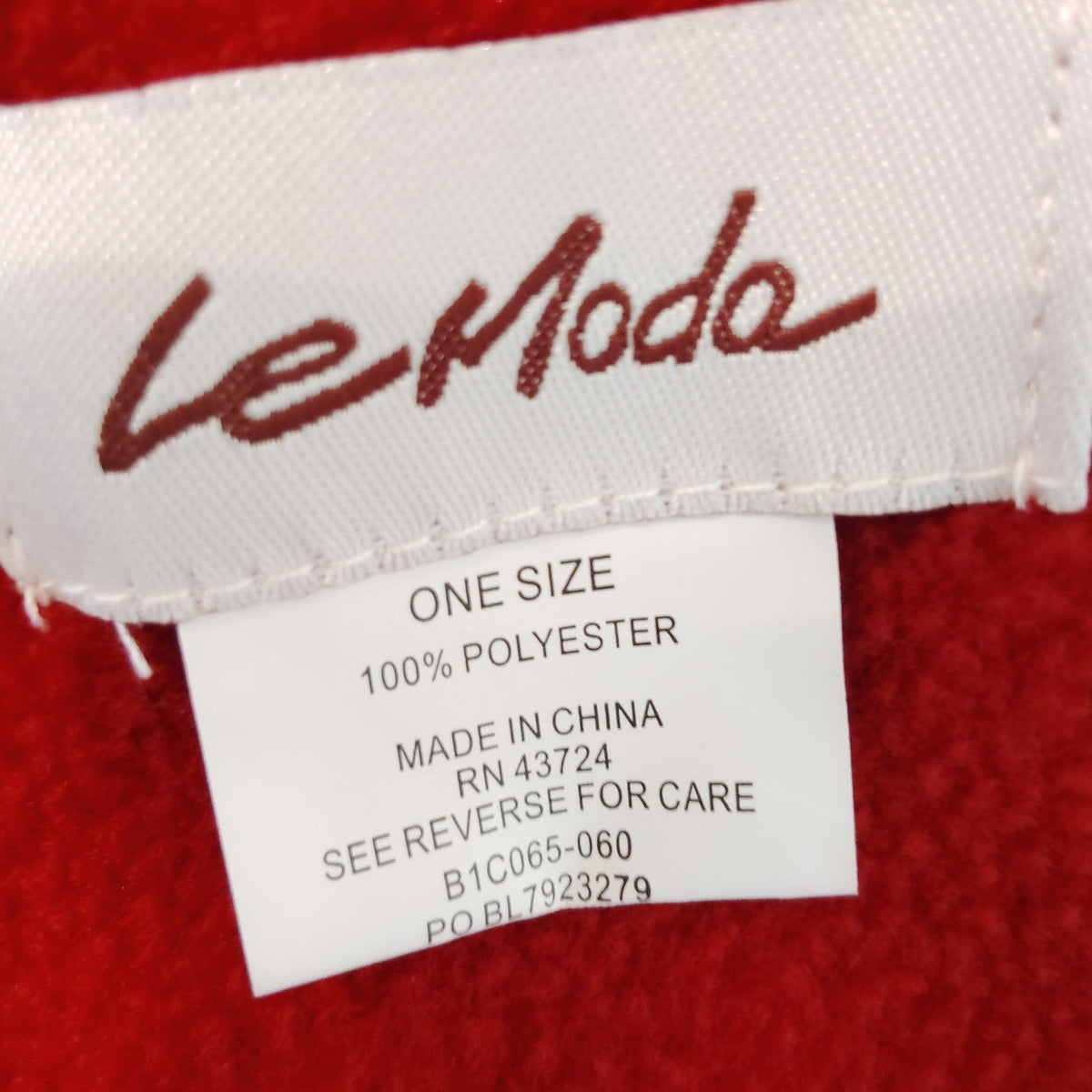 Le Moda Red Faux‑Fur Pull‑Through Scarf 42" x 7" Keyhole Neck Warmer